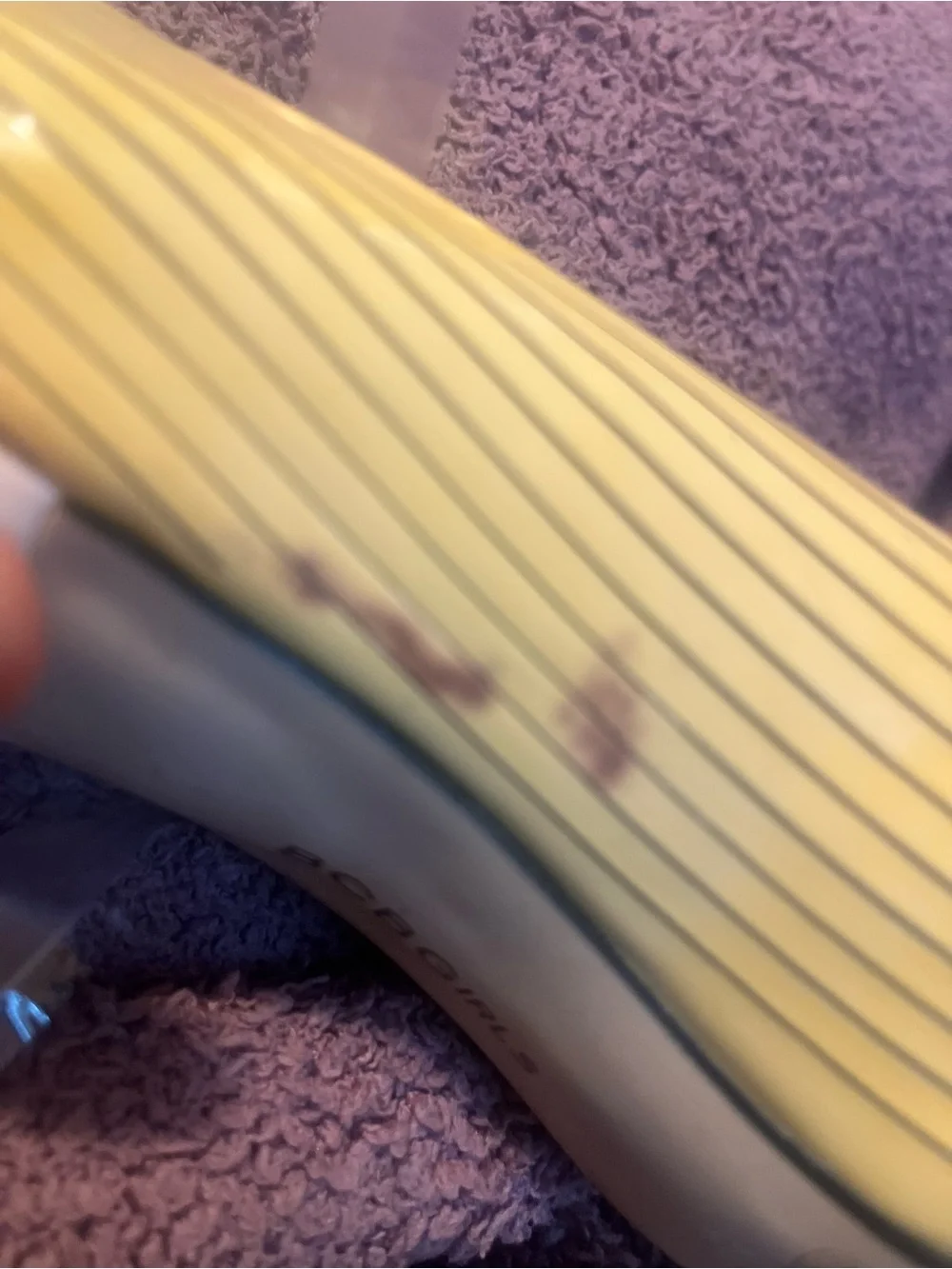BCBGirls Yellow and Black Striped Pointed Toe Pumps Y2K